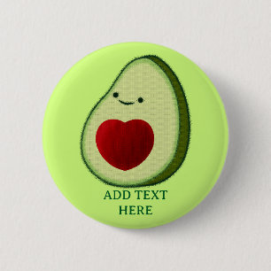 Bóton Redondo 5.08cm Cartoon Avocado Lover Cute