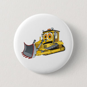 Bóton Redondo 5.08cm Cartoon Bulldozer
