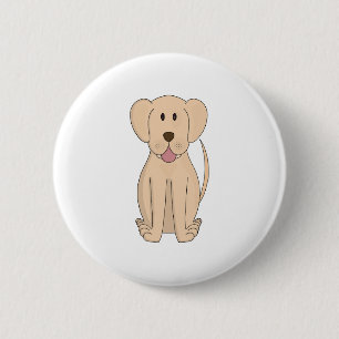 Bóton Redondo 5.08cm Cartoon de Cães Incrível Labrador Retriever