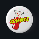 Bóton Redondo 5.08cm Cartoon do Science Flask<br><div class="desc">Logotipo do Science Flask Cartoon de um tubo de ensaio de vidro borbulhante.</div>