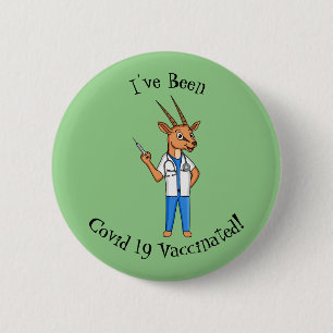 Bóton Redondo 5.08cm Cartoon médico de antílope Gemsbok