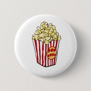 Bóton Redondo 5.08cm Cartoon Popcorn Bag Button