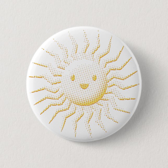 Bóton Redondo 5.08cm Cartoon Smiling Sun Face (Frente)