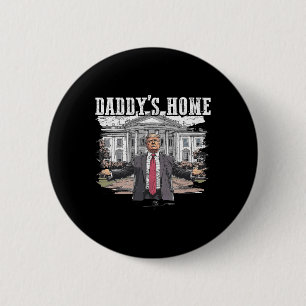 Bóton Redondo 5.08cm Casa Branca do Funny Trump Pai 2024