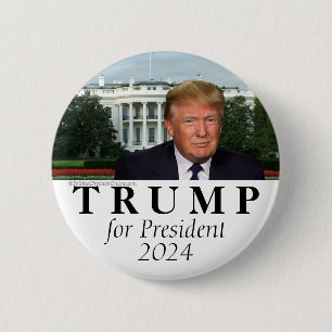 Bóton Redondo 5.08cm Casa branca Donald Trump para o presidente foto