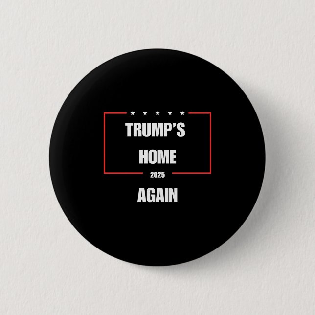 Bóton Redondo 5.08cm Casa de Trump Novamente 2025 (Frente)