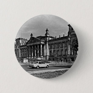 Bóton Redondo 5.08cm Casa do parlamento Reichstag de Berlim vintage rat