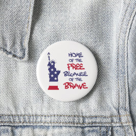 Bóton Redondo 5.08cm Casa dos livres por causa do sinal corajoso