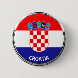 Bóton Redondo 5.08cm Casaco de armas croata, Hrvatski grb