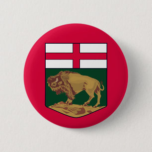 Bóton Redondo 5.08cm Casaco de armas de Manitoba - CANADÁ