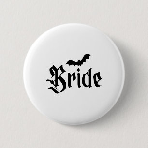 Bóton Redondo 5.08cm Casal Matchi de Noiva de Casamento de Halloween