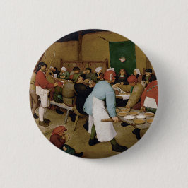 Bóton Redondo 5.08cm Casamento camponês de Pieter Bruegel, o Velho