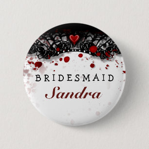 Bóton Redondo 5.08cm Casamento do Dia das Bruxas do Splatter do sangue