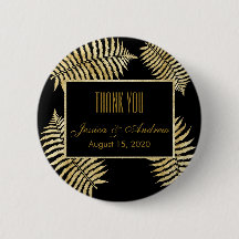 Casamento Elegante Feto de Folha de Ouro Falso