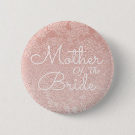Bóton Redondo 5.08cm Casamento Elegante Mãe Rosa Esmagadora Da Noiva