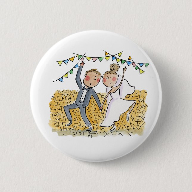 Bóton Redondo 5.08cm Casamento por País (Frente)