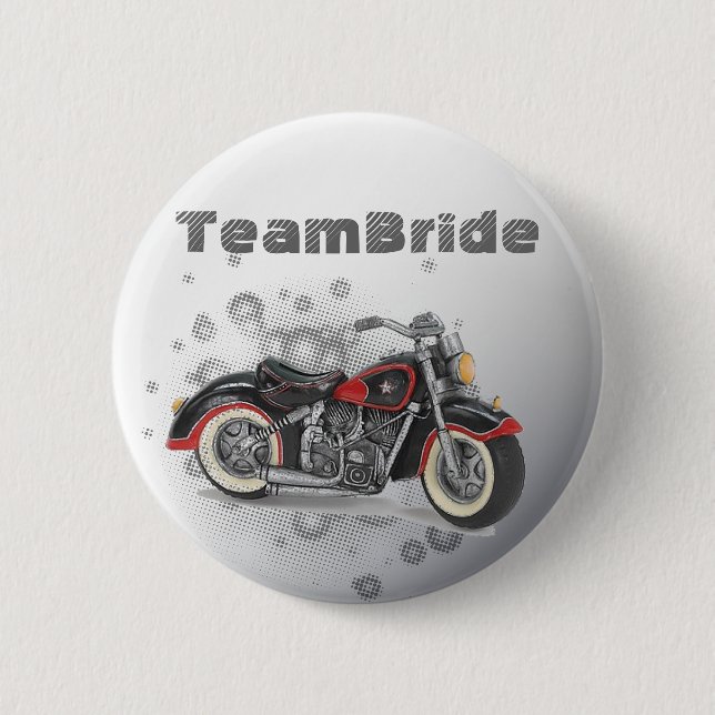Bóton Redondo 5.08cm Casamento Rustic grunge Motorcyle Biker (Frente)