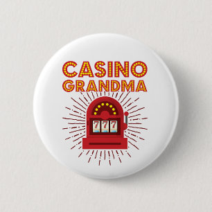 Bóton Redondo 5.08cm Casino Vovó Slot Machine Jogo Vovó