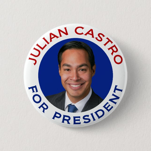 Bóton Redondo 5.08cm Castro juliano para o presidente (Frente)