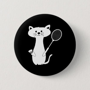 Bóton Redondo 5.08cm Cat Badminton Shuttle Para Mulheres Homens Criança