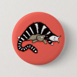 Bóton Redondo 5.08cm Cat Madre Protege Seu Gatinho Bonito