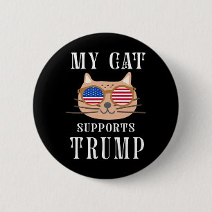 Bóton Redondo 5.08cm Cat Suporta Trump 2024 Retire a Eleição Americana