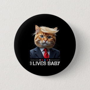 Bóton Redondo 5.08cm Cat Trump 9 Lives Baby