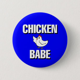 Bóton Redondo 5.08cm Catagoria do Jeopardy Chicken Babe - As Ouros