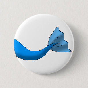 Bóton Redondo 5.08cm Cauda azul da sereia
