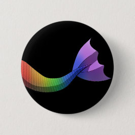 Bóton Redondo 5.08cm Cauda V2 da sereia do arco-íris