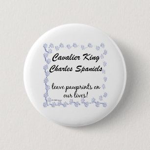 Bóton Redondo 5.08cm Cavalier Pawprint - Botão