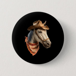 Bóton Redondo 5.08cm Cavalo Caubói Equestre Montando Gráfico Divertido