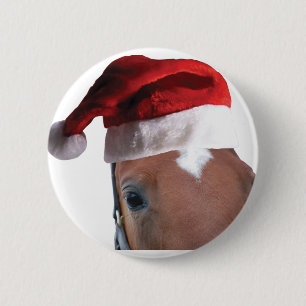 Bóton Redondo 5.08cm Cavalo de Natal