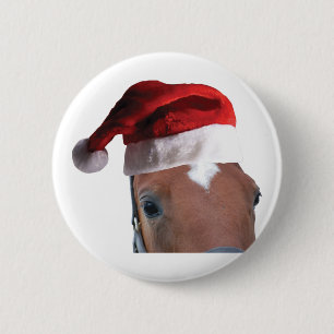 Bóton Redondo 5.08cm Cavalo de Natal