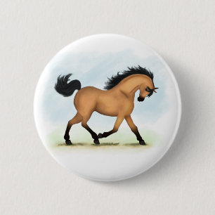 Bóton Redondo 5.08cm Cavalo de Trote Cavalo Equestre