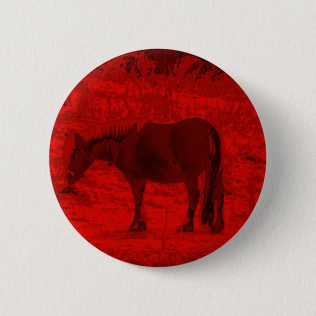 Bóton Redondo 5.08cm Cavalo Vermelho (Frente)