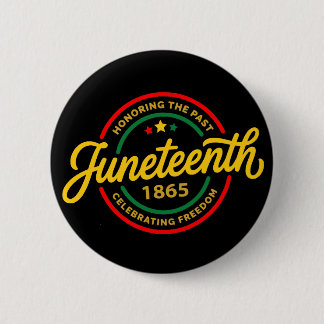 Bóton Redondo 5.08cm Celebração da Liberdade da História Negra de Junet