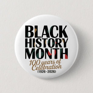Bóton Redondo 5.08cm celebração de 100 anos mês da história negra 2026