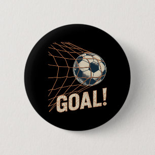 Bóton Redondo 5.08cm Celebração de gol de futebol Futebol vintage Byll 