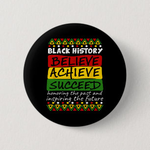 Bóton Redondo 5.08cm Celebração do Mês da História Negra Afro-Americana