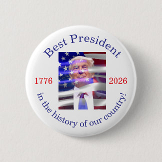Bóton Redondo 5.08cm Celebre a América 250 e o Presidente Trump #22