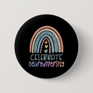Bóton Redondo 5.08cm Celebre a Neurodiversidade Saúde Mental Conscienti