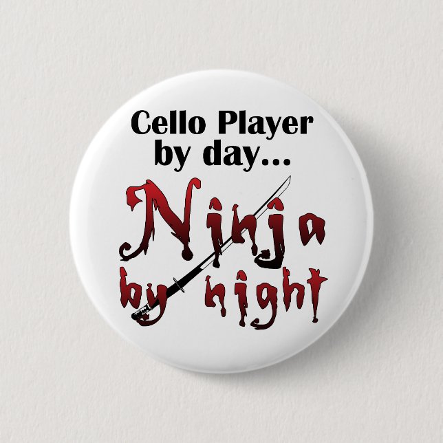 Bóton Redondo 5.08cm Cello Ninja (Frente)