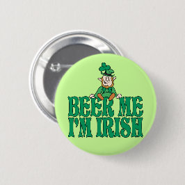 Bóton Redondo 5.08cm Cerveja mim eu sou irlandês