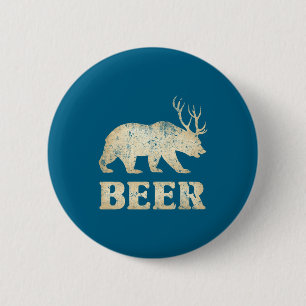 Bóton Redondo 5.08cm Cerveja Vintage Bear Deer