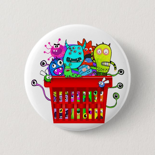 Bóton Redondo 5.08cm Cesta de Deplorables, deplorável adorável (Frente)