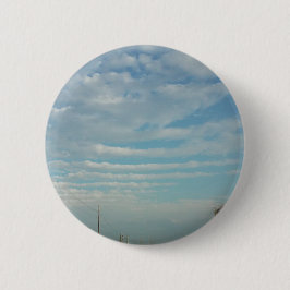 Bóton Redondo 5.08cm céu azul com nuvens onduladas