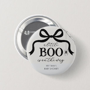 Bóton Redondo 5.08cm Chá de Bebê Little Boo no Halloween