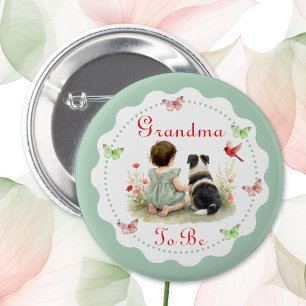 Bóton Redondo 5.08cm Chá de Bebê Personalizado   Vovó Embreve