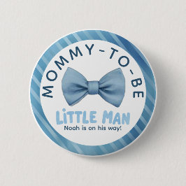 Bóton Redondo 5.08cm Chá de fraldas Arco Azul Mamãe-a-ser-Homem-Pequeno